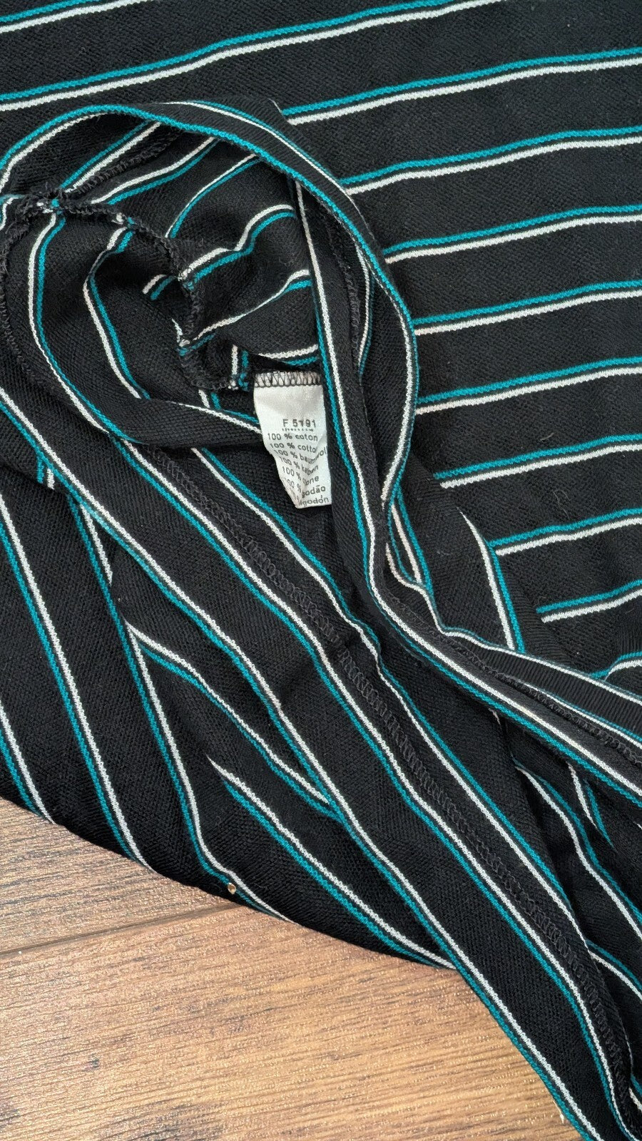 Lacoste Men's Striped Polo T Shirt - Black - Size 7 / XXL