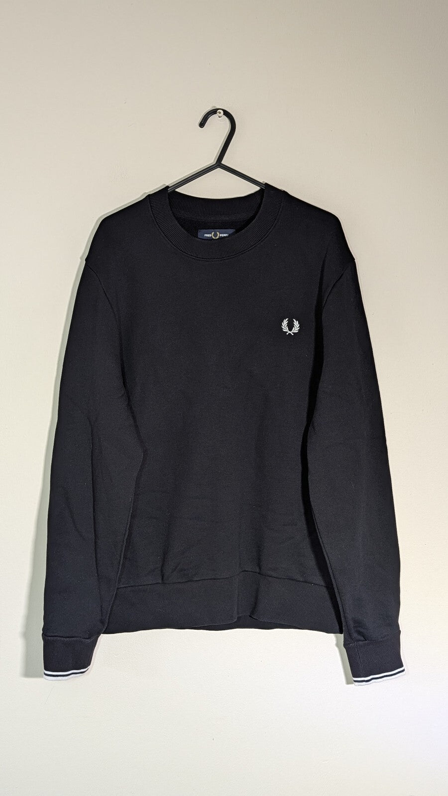 Fred Perry Men's Sweatshirt Jumper - Black - Size Medium