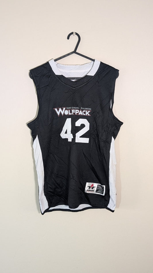 Alleson Athletic Kid's Boys Basketball Vest - Black - Size Large