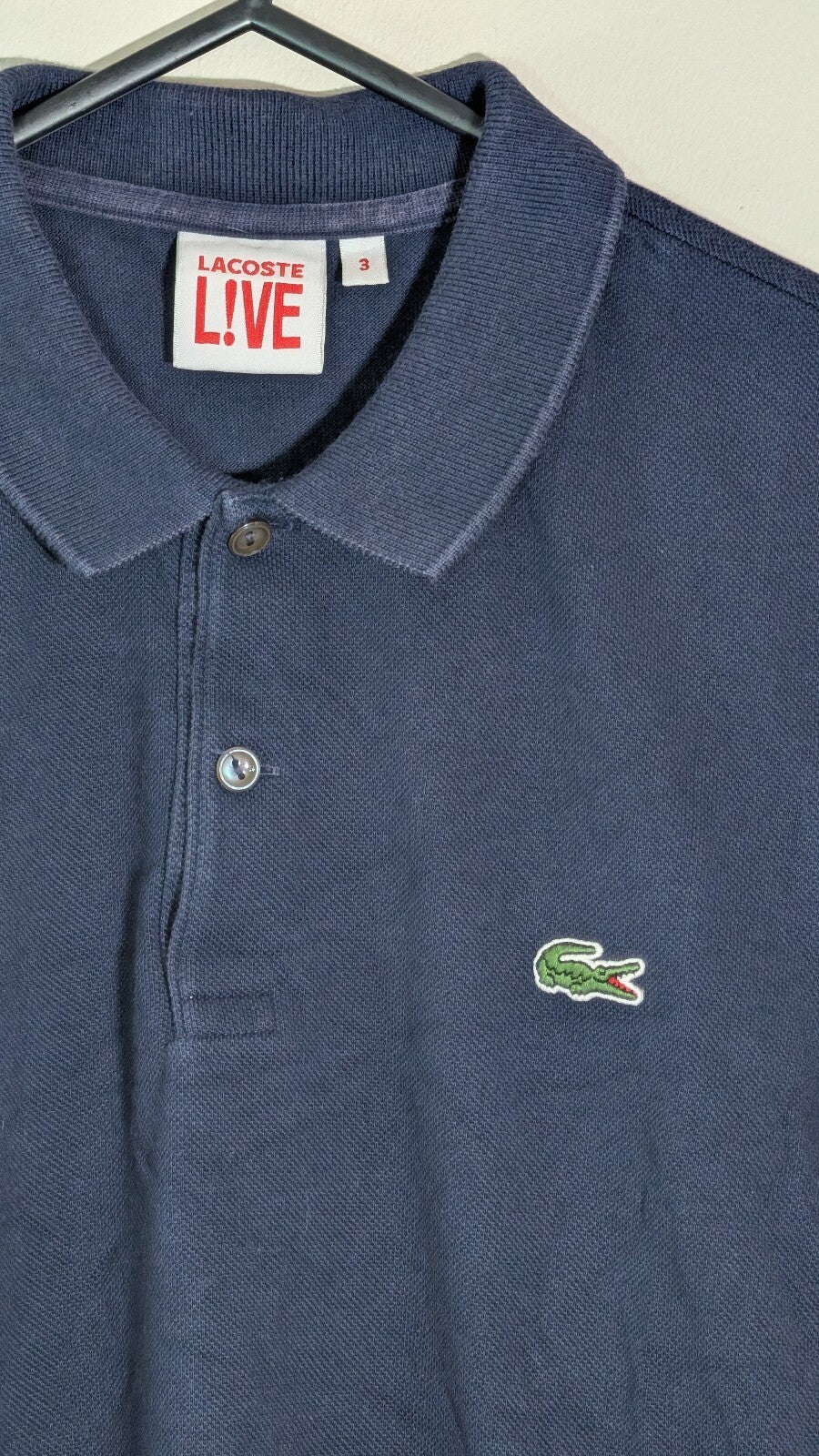 Lacoste Men's Polo T Shirt - Navy - Size 3 / Small
