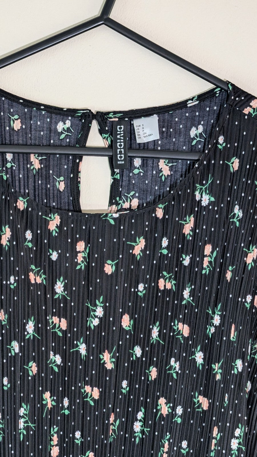 H&M Women's Floral Dress - Black - Size Small