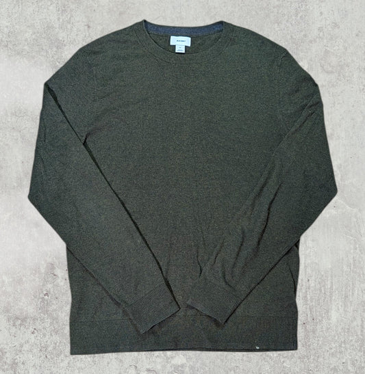 Old Navy Men's Sweatshirt Jumper - Green - Size Medium