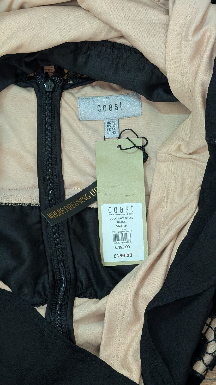 Coast Women's Dress - Black - Size 16