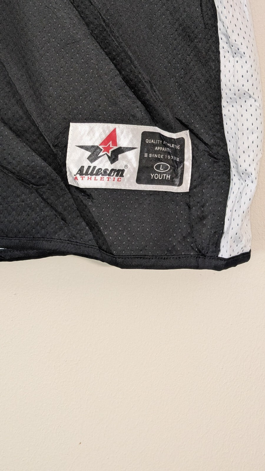Alleson Athletic Kid's Boys Basketball Vest - Black - Size Large