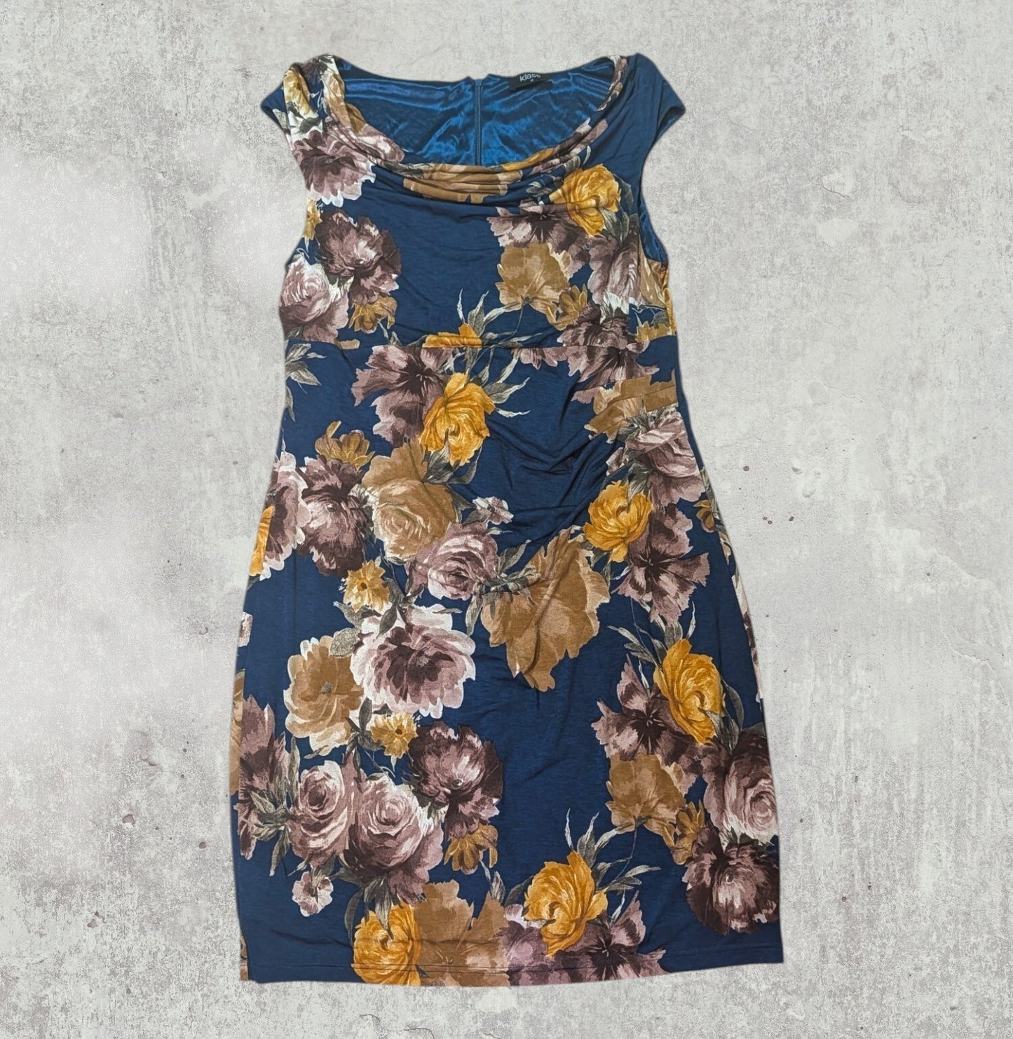 Klass Women's Floral Dress - Blue - Size 14
