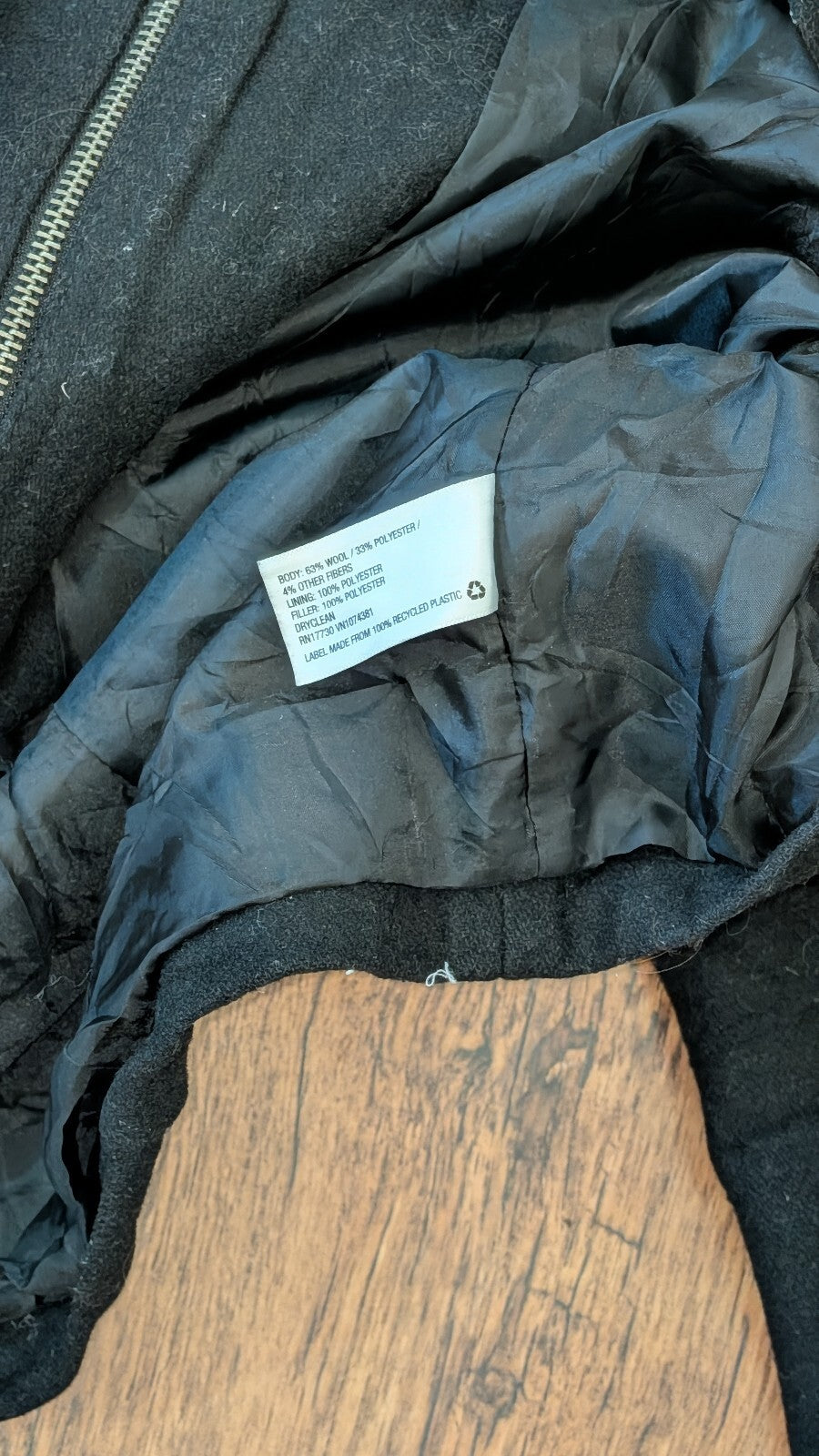 Merona Men's Coat Jacket - Black - Size XXL
