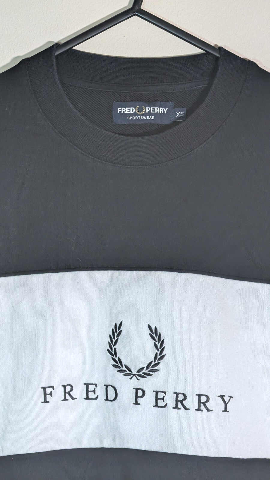 Fred Perry Men's Sweatshirt Jumper - Black - Size XS