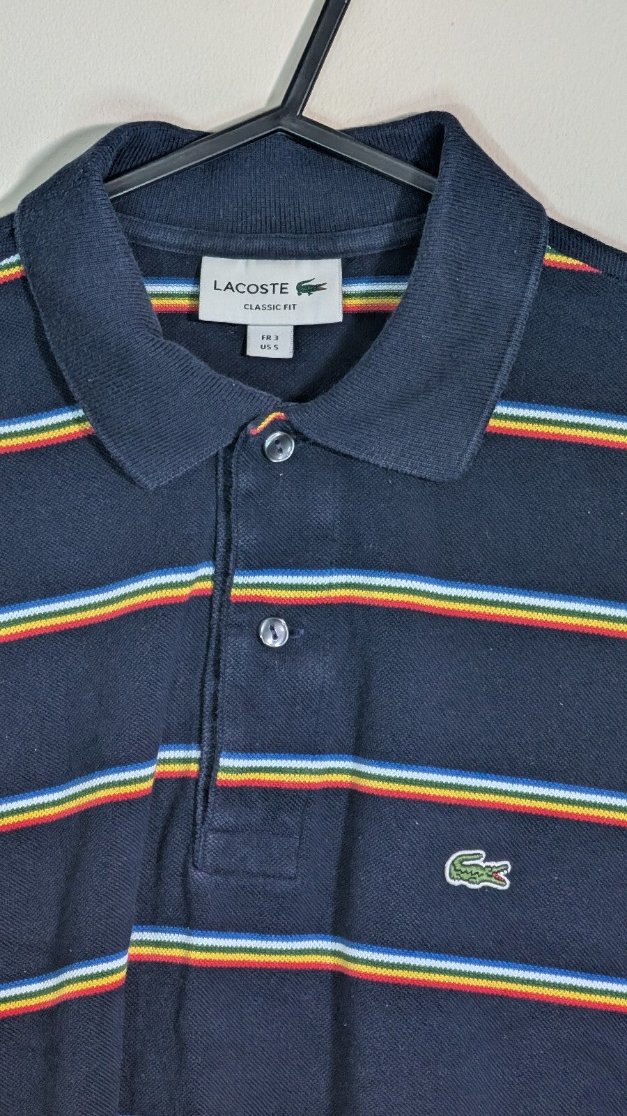 Lacoste Men's Classic Fit Polo T Shirt - Navy - Size 3 / Small