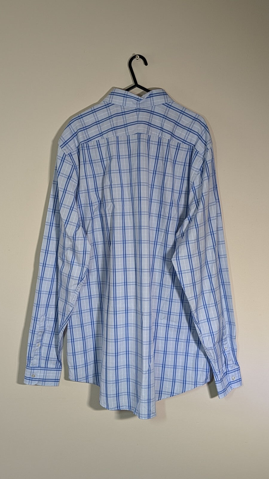 Lacoste Men's Check Shirt - Blue - Size 45 / XXL
