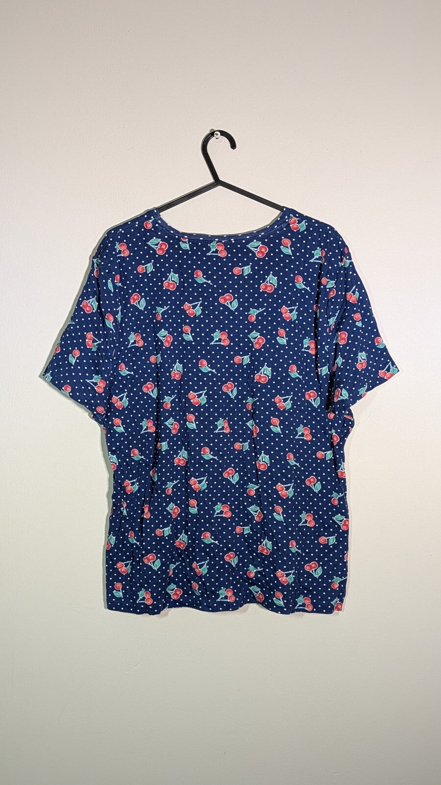 Tu Women's Slim Fit Cherry T Shirt - Blue - Size 20