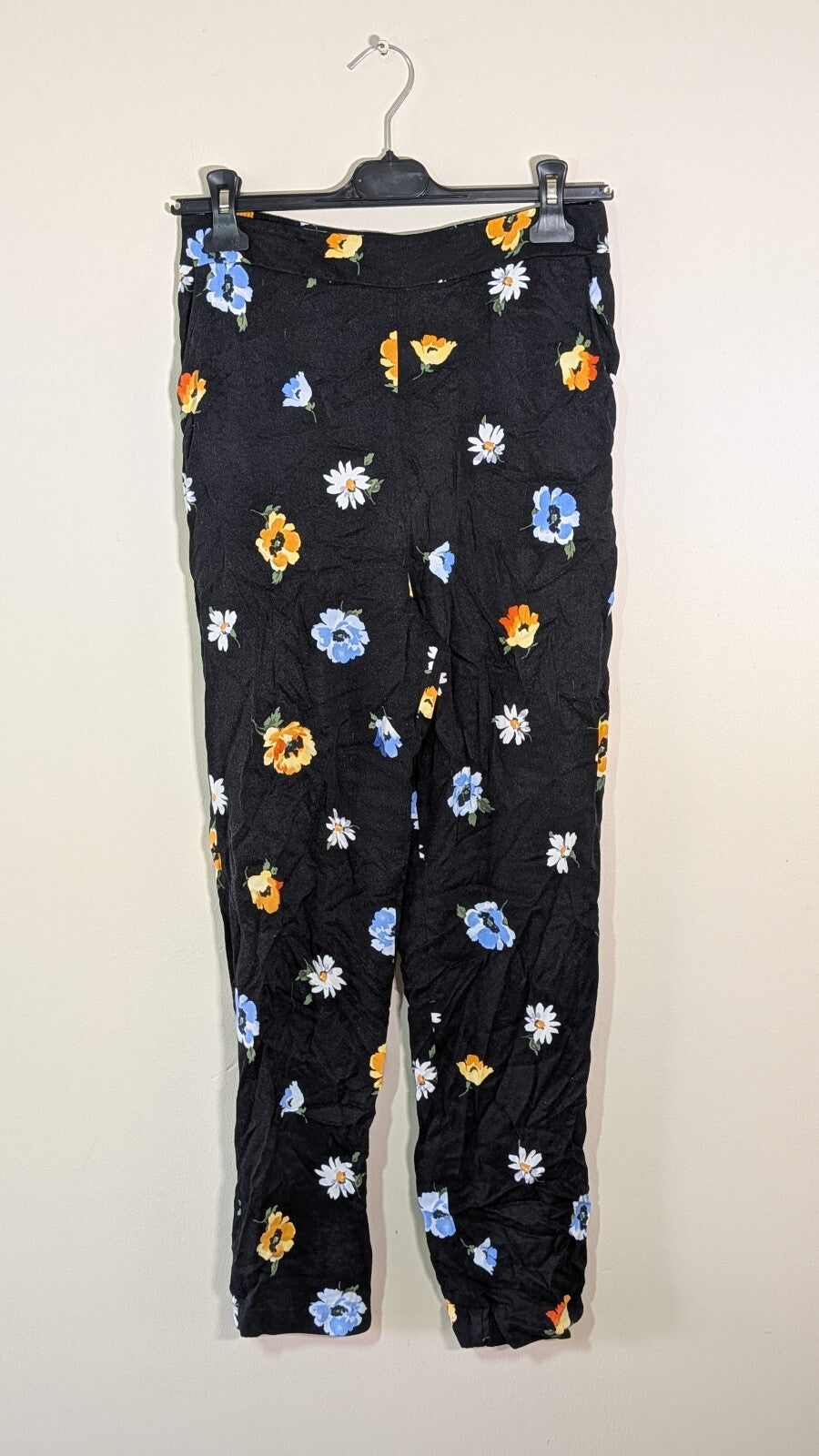 Tu Women's Floral Trousers - Black - Size 10