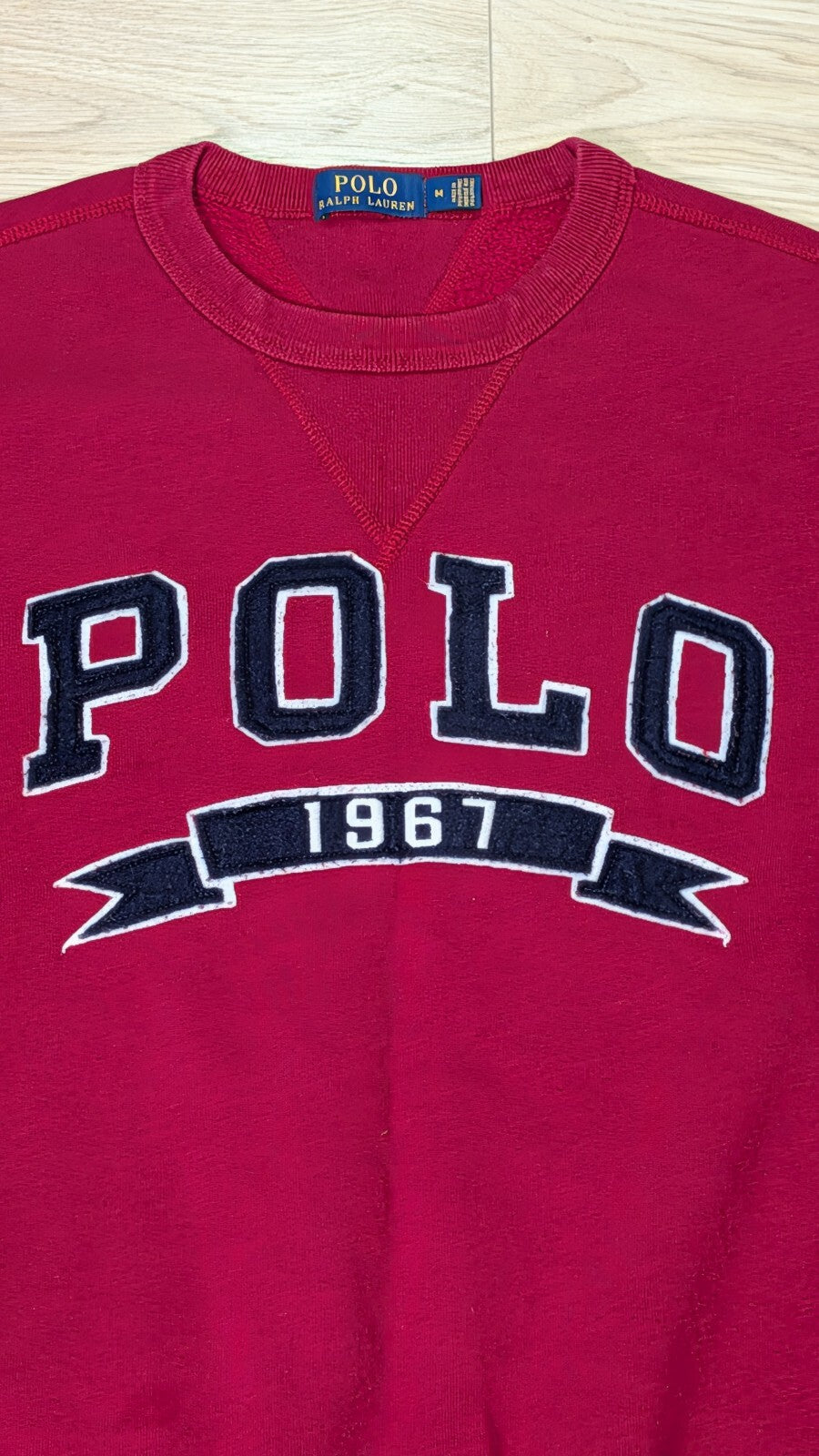 Ralph Lauren Men's Sweatshirt Jumper - Red - Size Medium