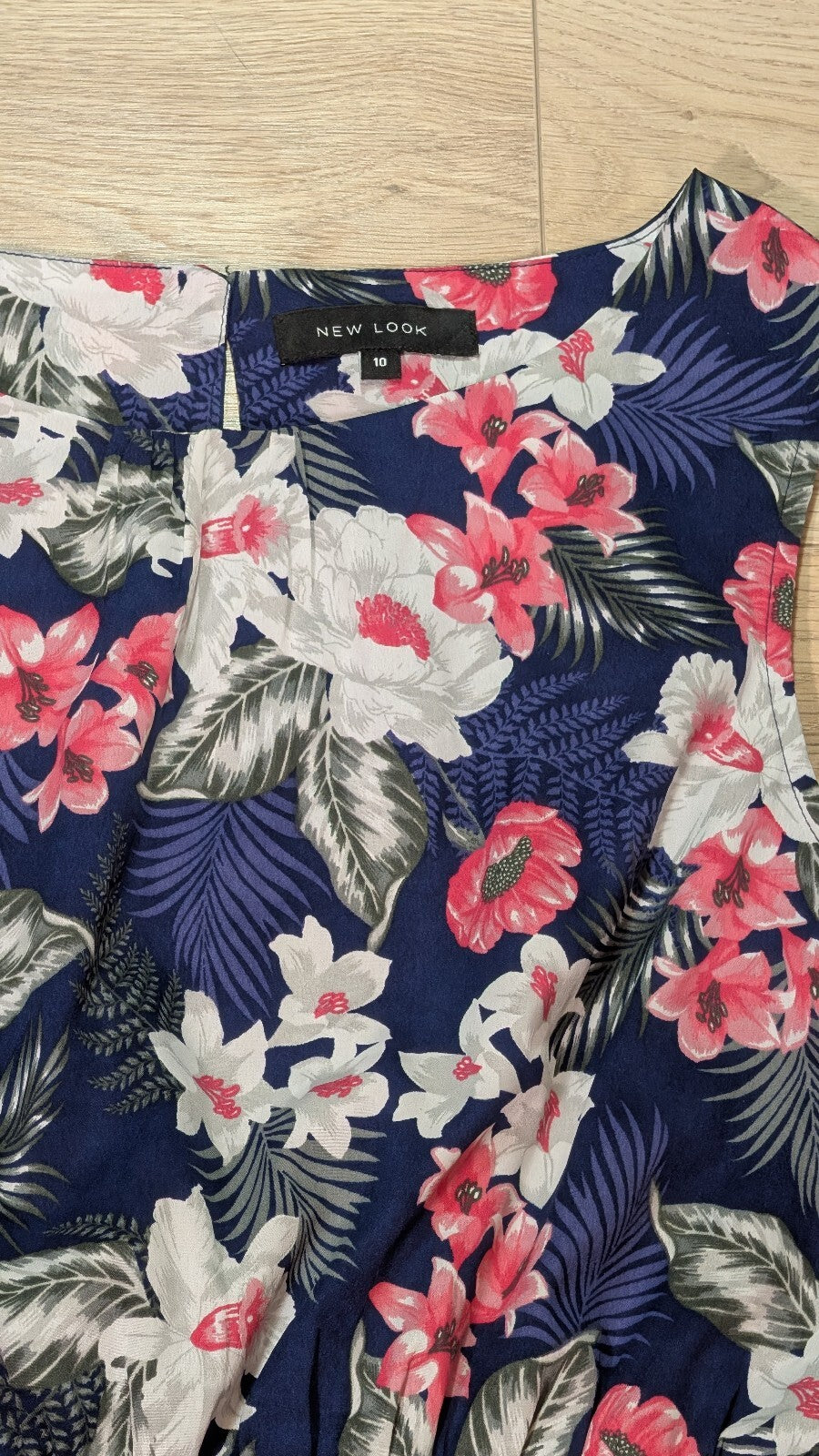 New Look Women's Floral Dress - Blue - Size 10