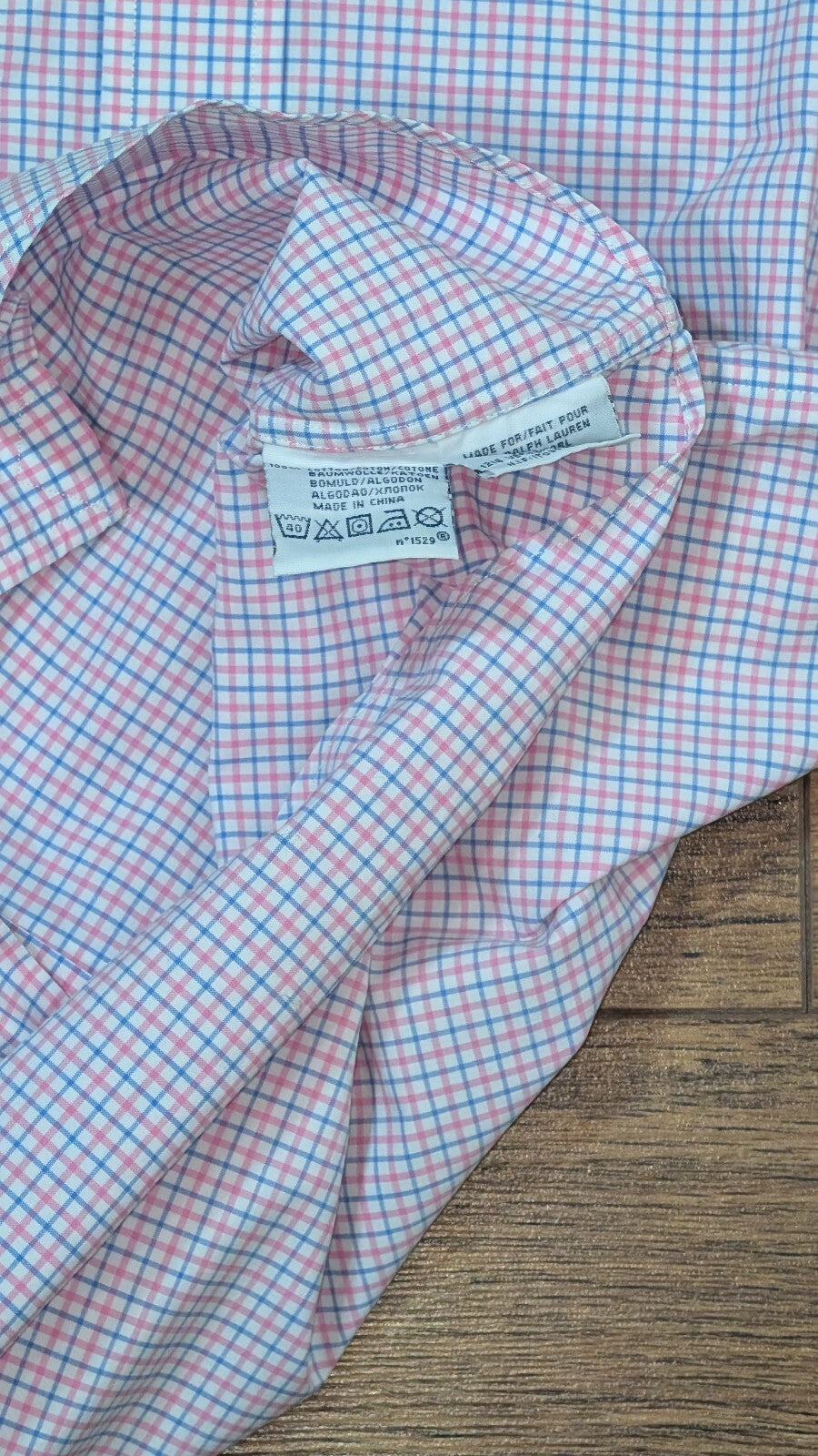 Ralph Lauren Men's Custom Fit Check Shirt - Pink - Size Small