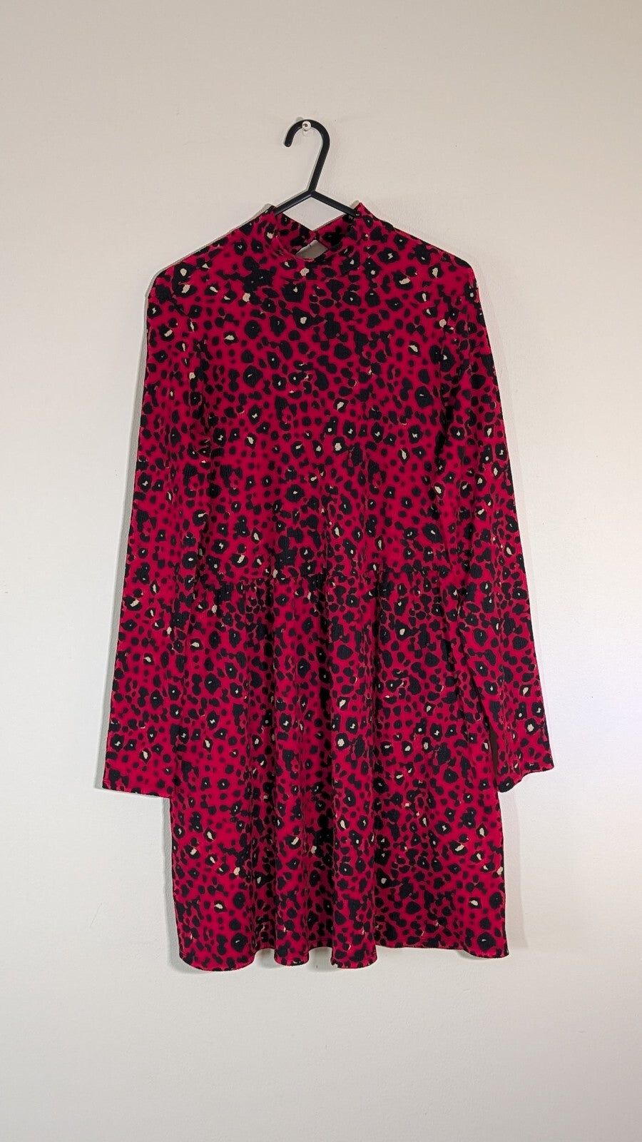 New Look Women's Leopard Print Dress - Red - Size 8