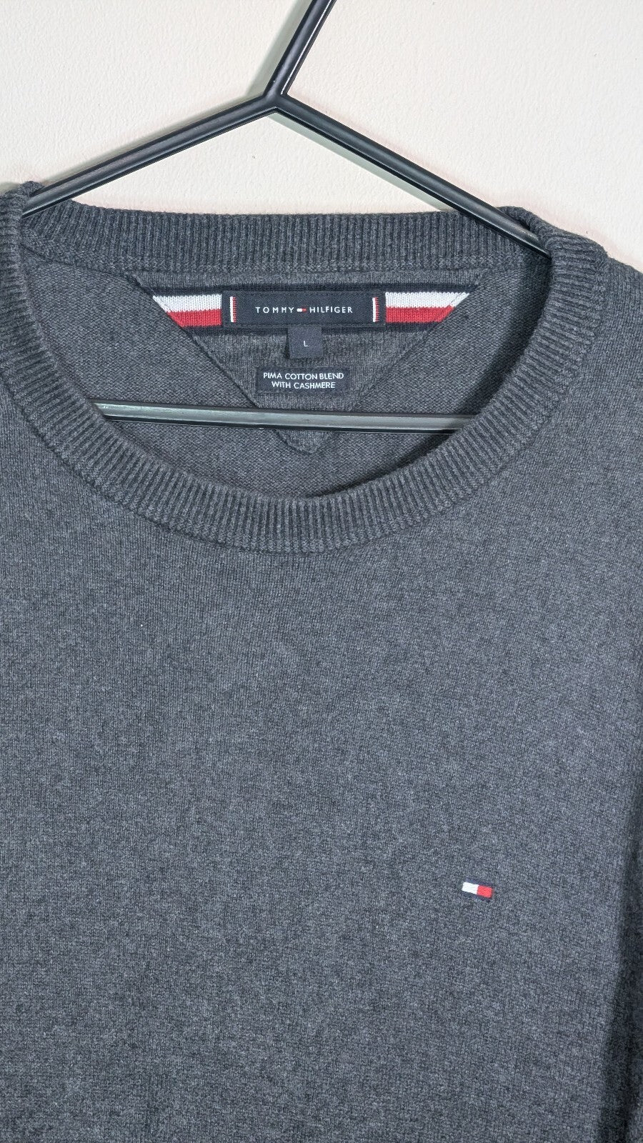Tommy Hilfiger Men's Sweatshirt Jumper - Grey - Size Large