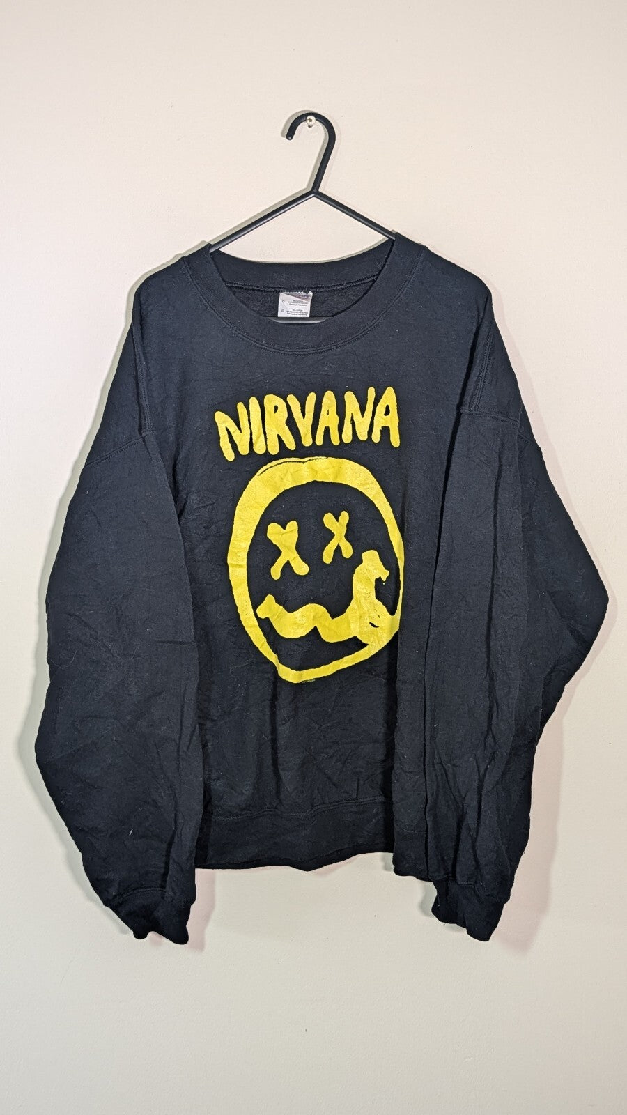 Gildan Men's Nirvana Sweatshirt Jumper - Black - Size Large