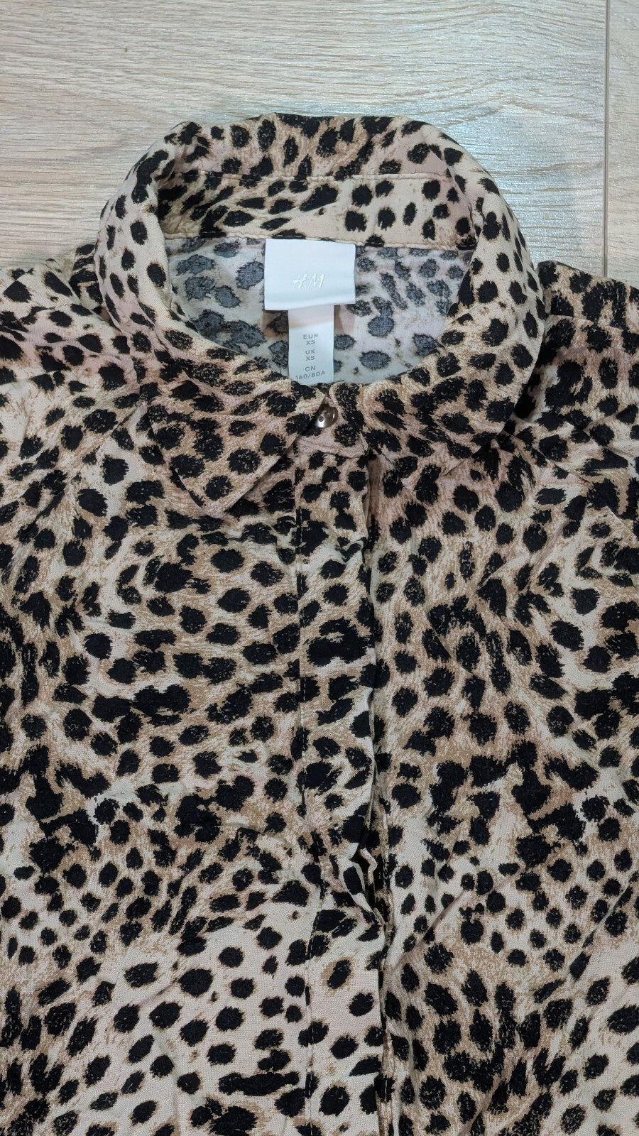 H&M Women's Leopard Print Dress - Black - Size XS