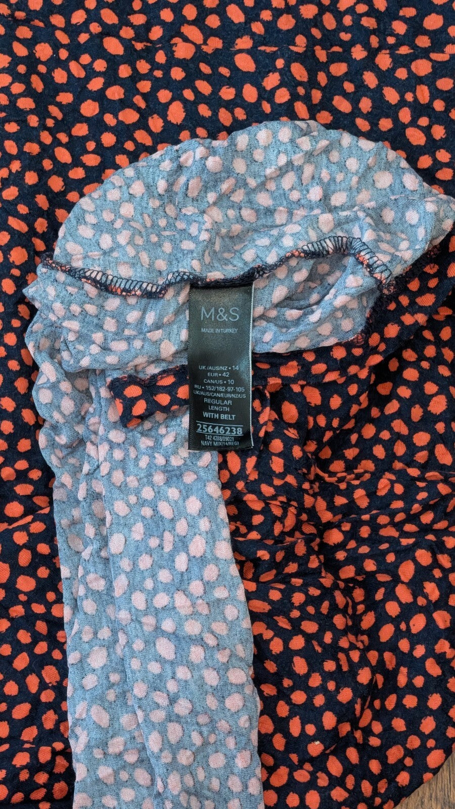 M&S Women's Dress - Orange - Size 14