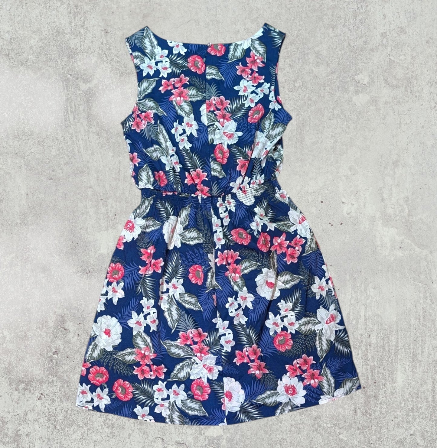 New Look Women's Floral Dress - Blue - Size 10
