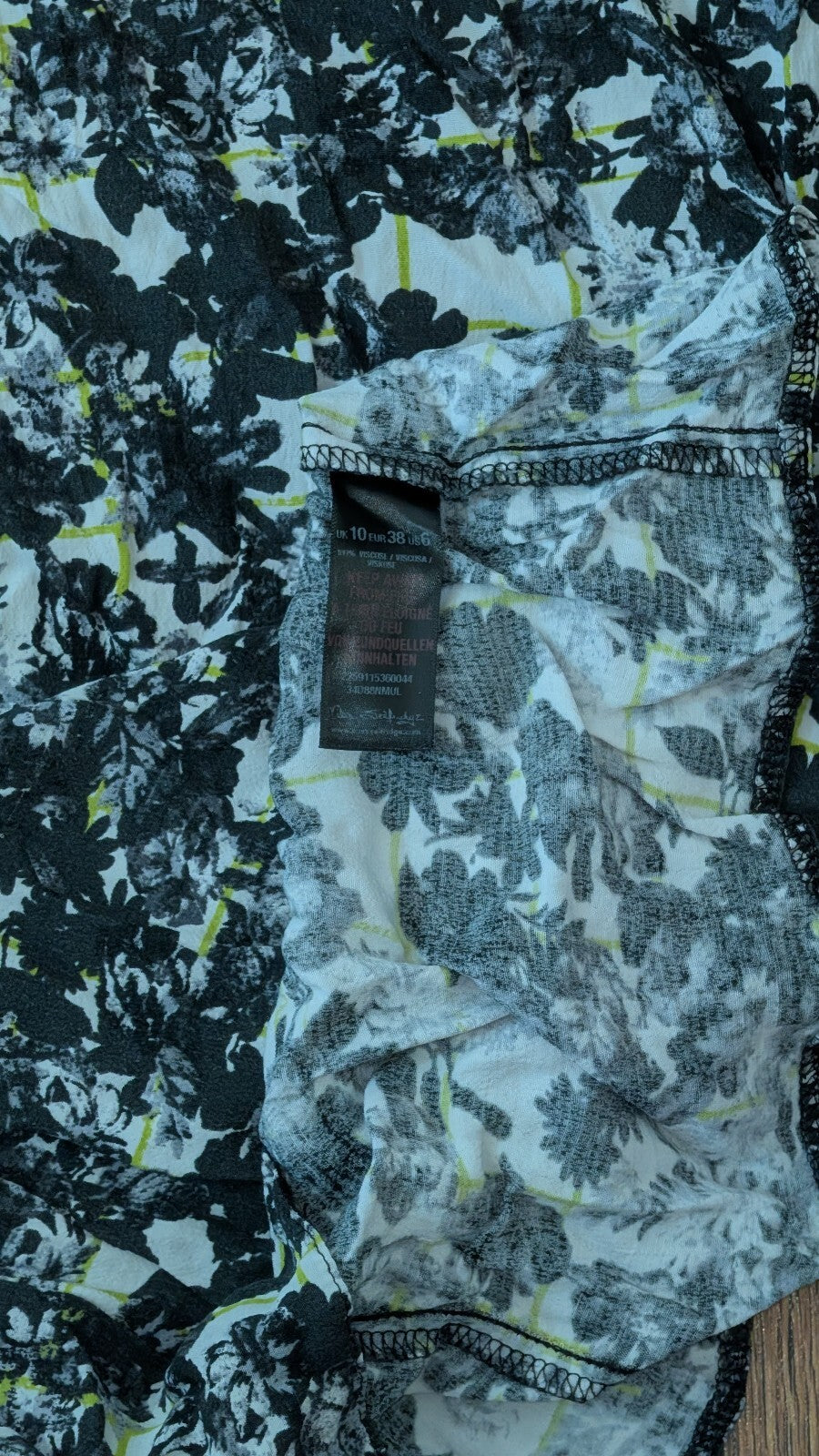 Miss Selfridge Women's Floral Dress - Black - Size 10