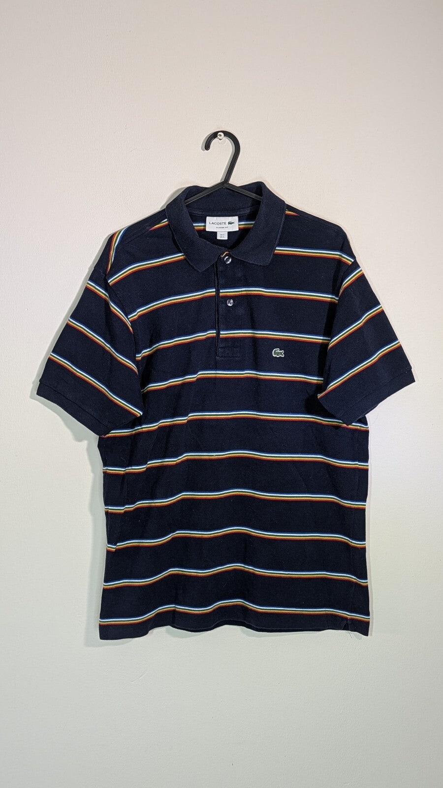 Lacoste Men's Classic Fit Polo T Shirt - Navy - Size 3 / Small