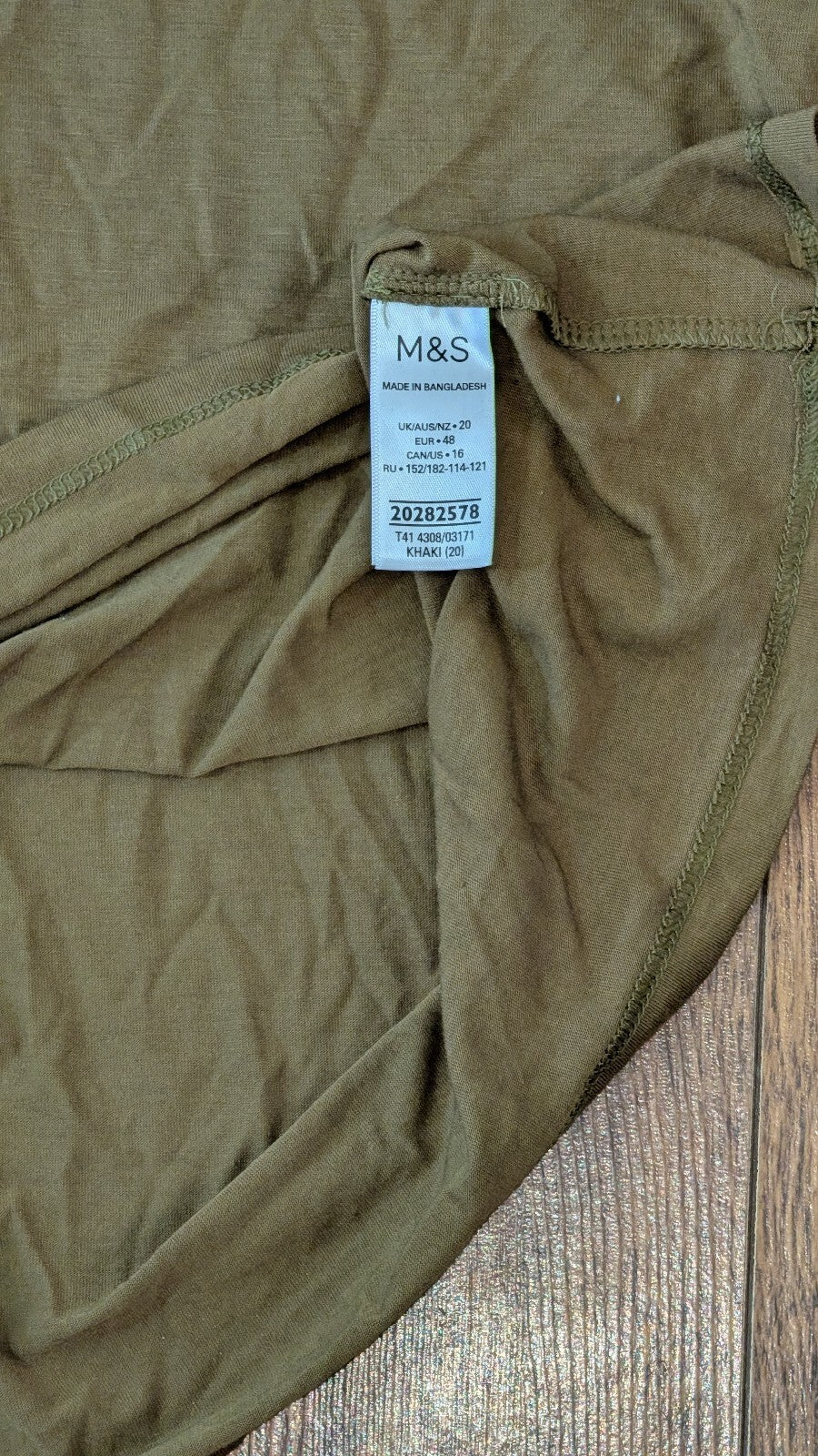 M&S Women's Vest Tank Top - Khaki - Size 20