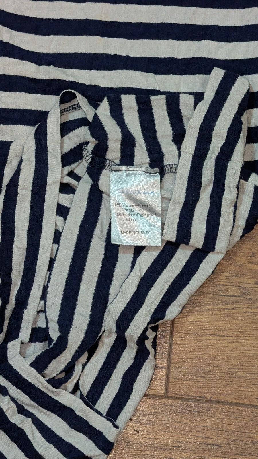 Seraphine Women's Striped T Shirt - Navy - Size Small