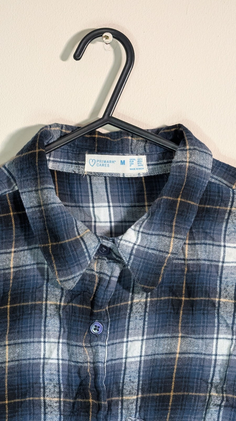 Primark Women's Check Shirt - Blue - Size Medium