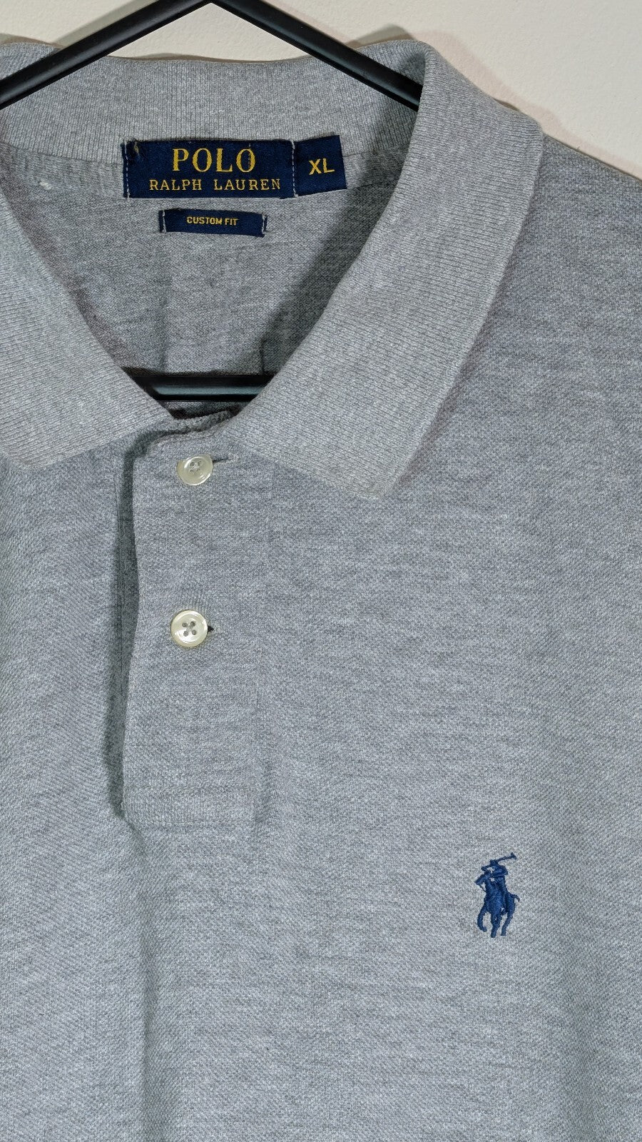 Ralph Lauren Men's Custom Fit Polo T Shirt - Grey - Size XL