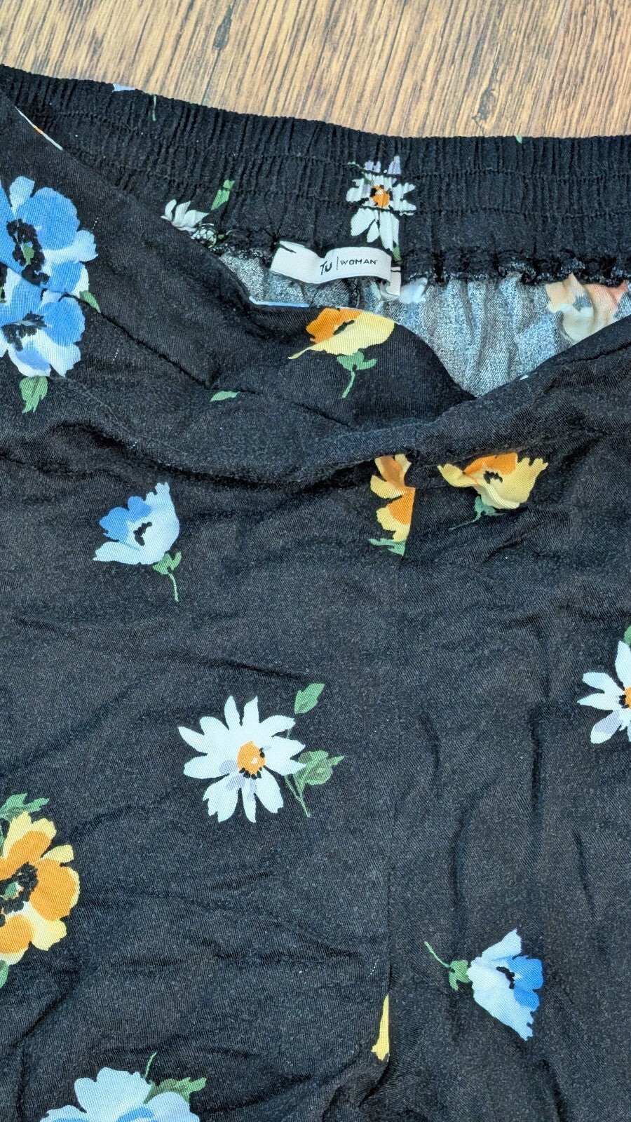 Tu Women's Floral Trousers - Black - Size 10