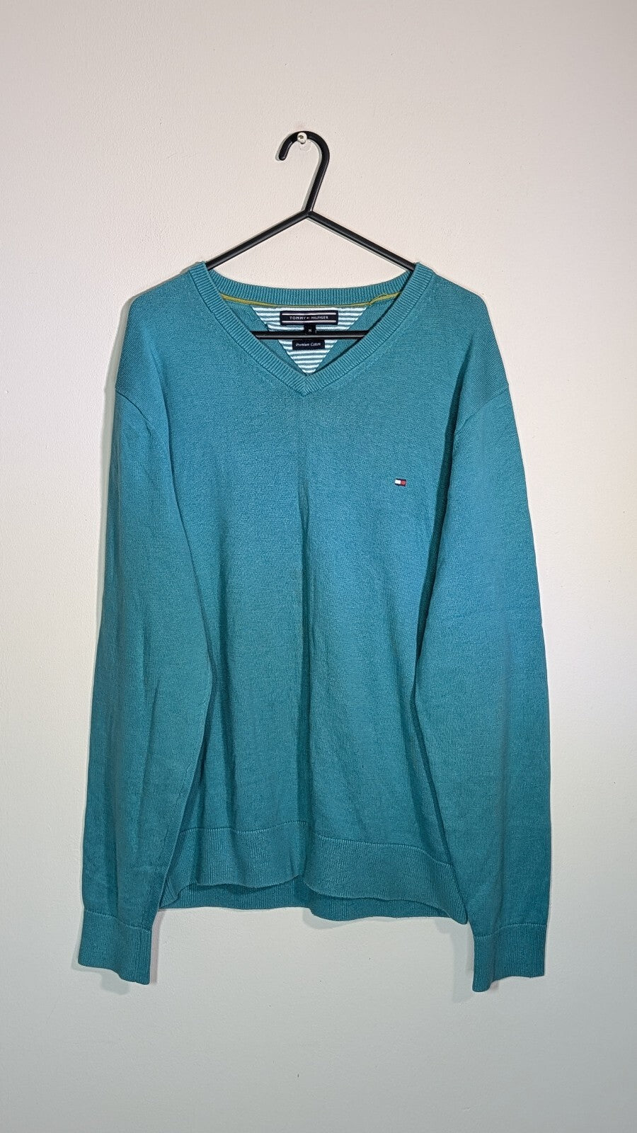 Tommy Hilfiger Men's Sweatshirt Jumper - Green - Size Medium