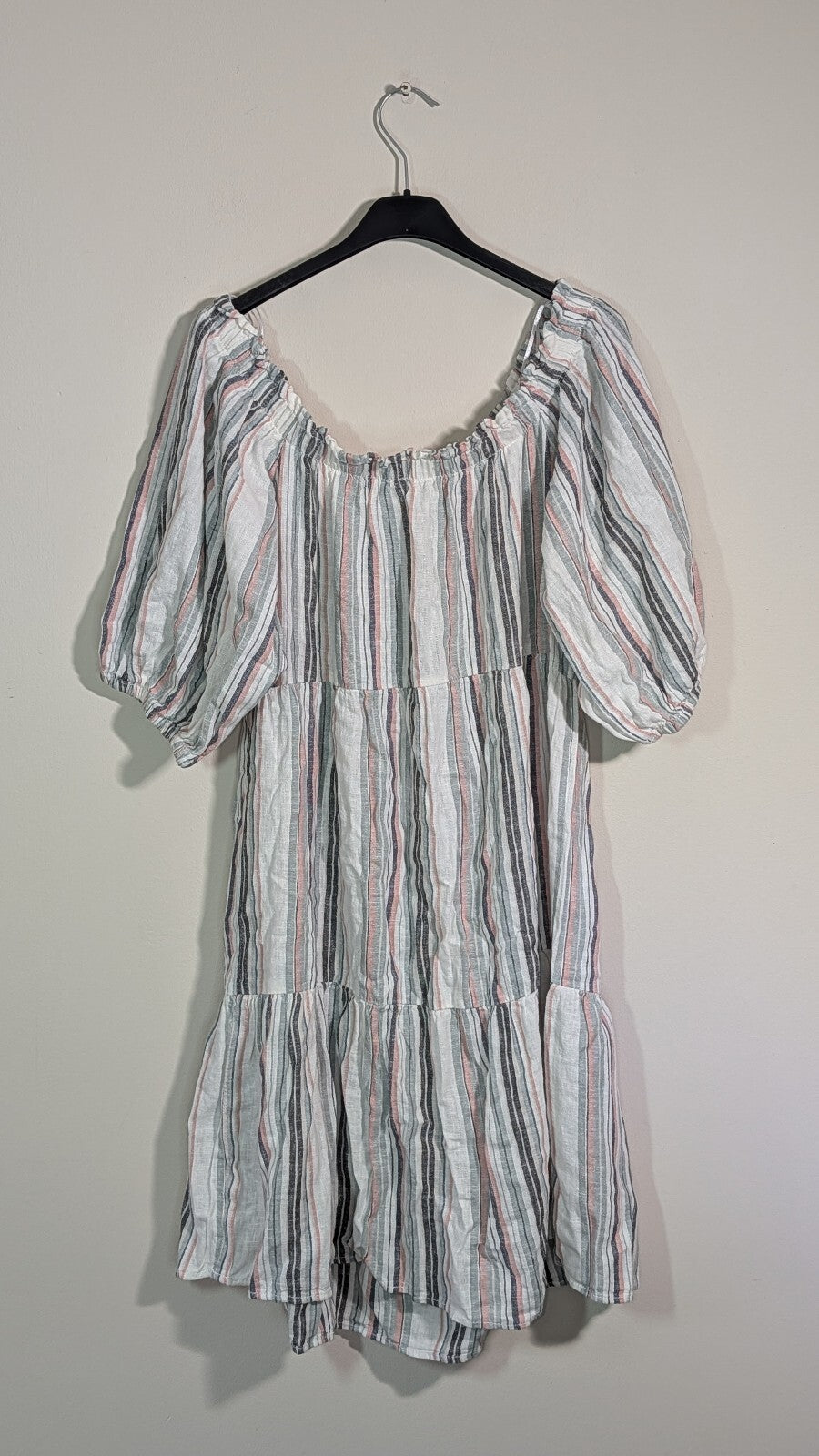 Papaya Women's Striped Dress - White - Size 14