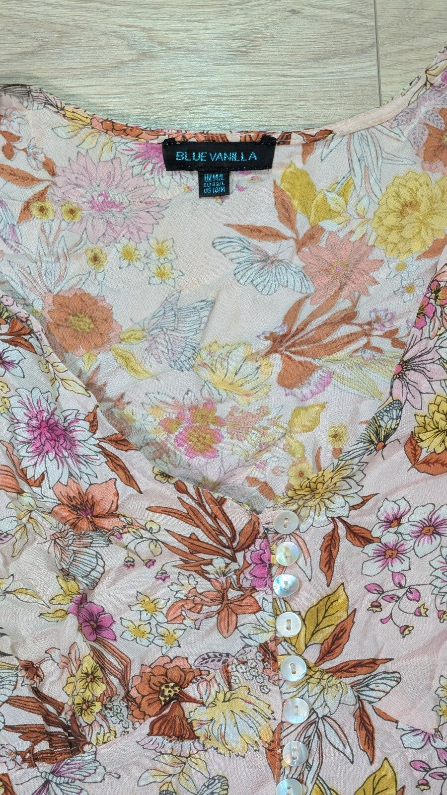 Blue Vanilla Women's Floral Dress - Pink - Size 14