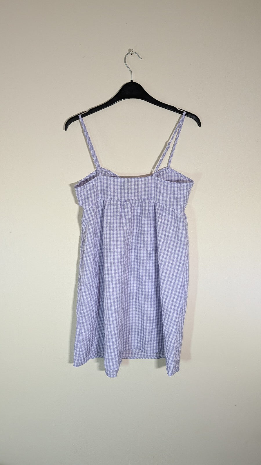 H&M Women's Check Dress - Purple - Size 10