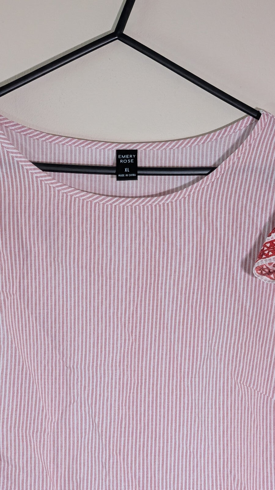 Emery Rose Women's Striped Dress - Red - Size XL