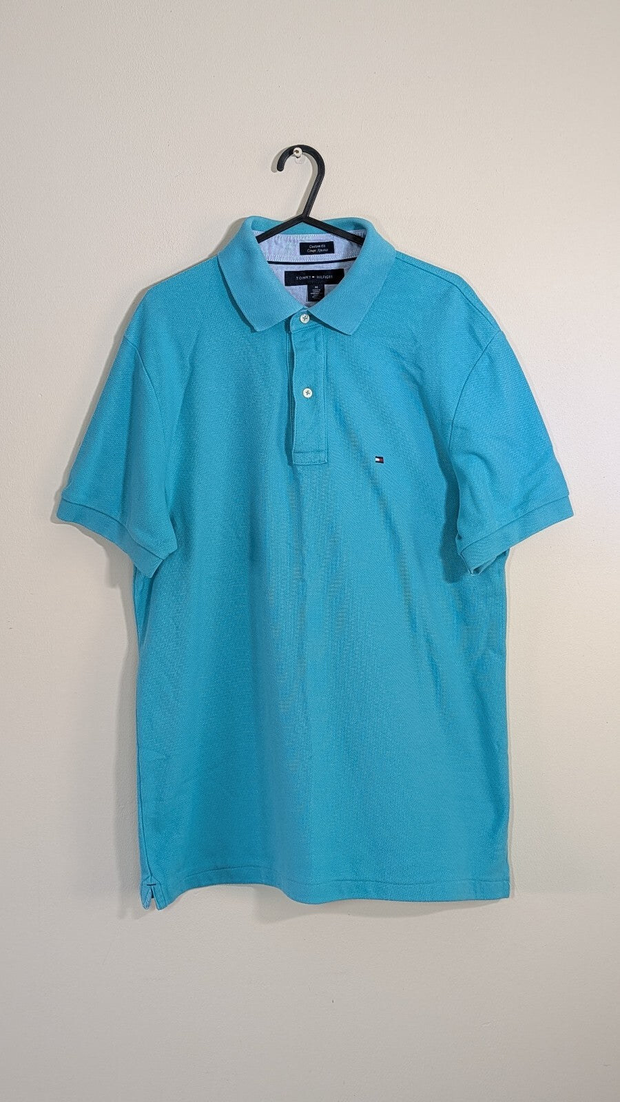 Tommy Hilfiger Men's Custom Fit Polo T Shirt - Green - Size Medium
