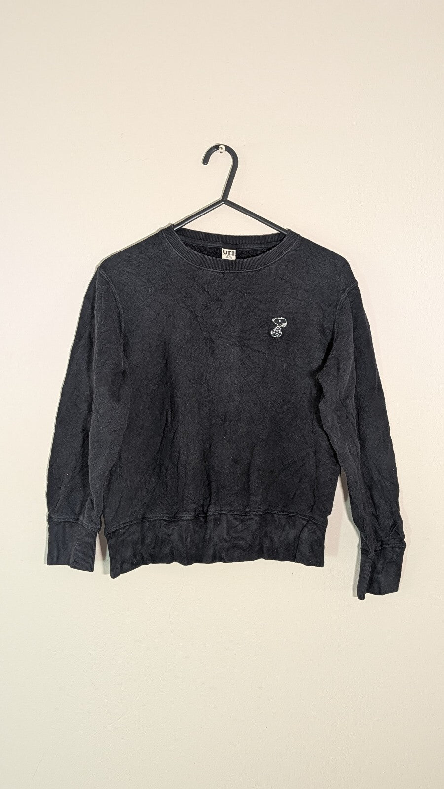 Uniqlo Kid's Boys Peanut Sweatshirt Jumper - Black - Size 9-10 Years