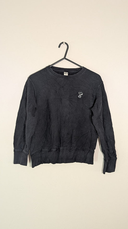 Uniqlo Kid's Boys Peanut Sweatshirt Jumper - Black - Size 9-10 Years