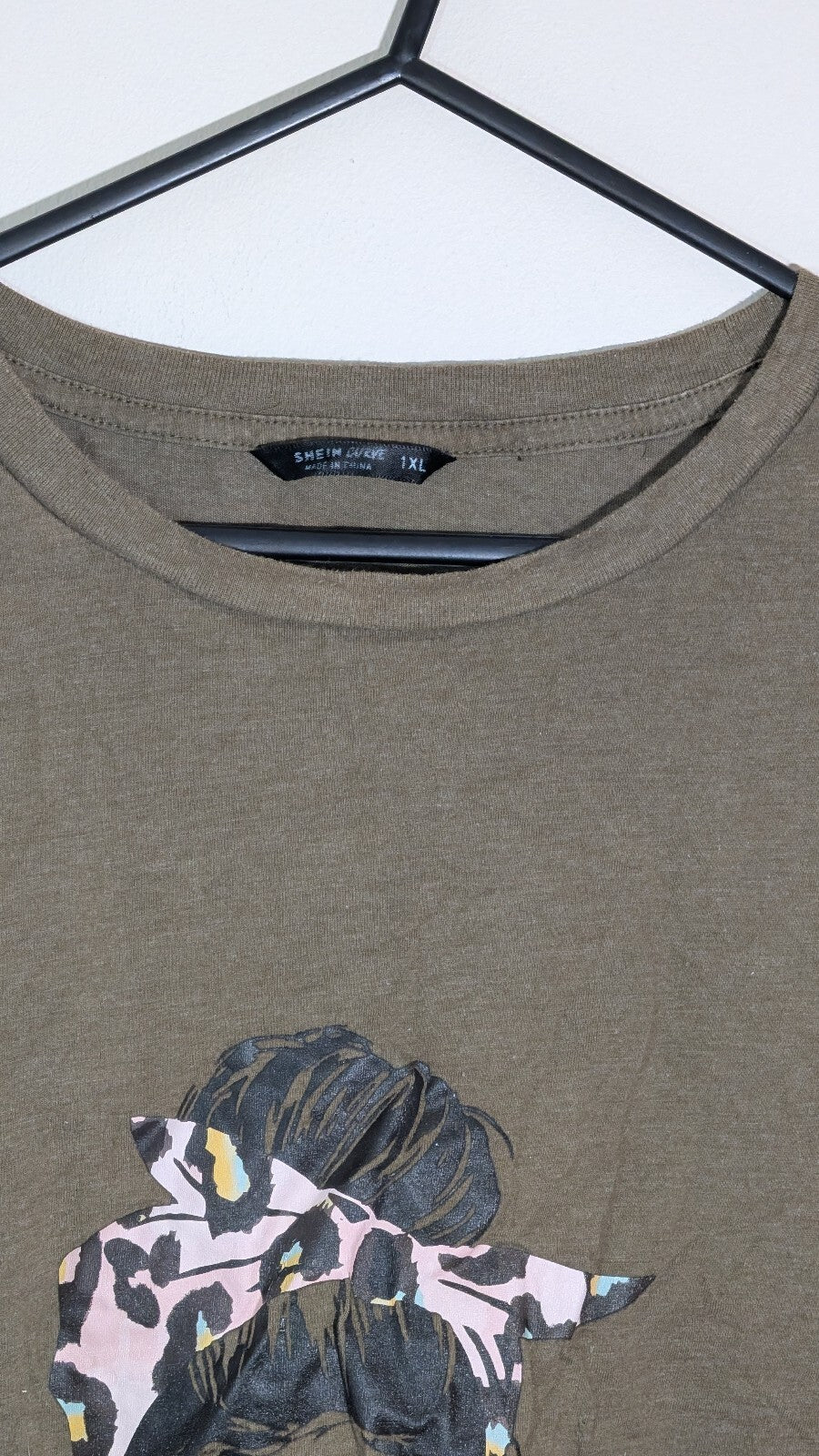 Shein Women's T Shirt - Khaki - Size 1XL