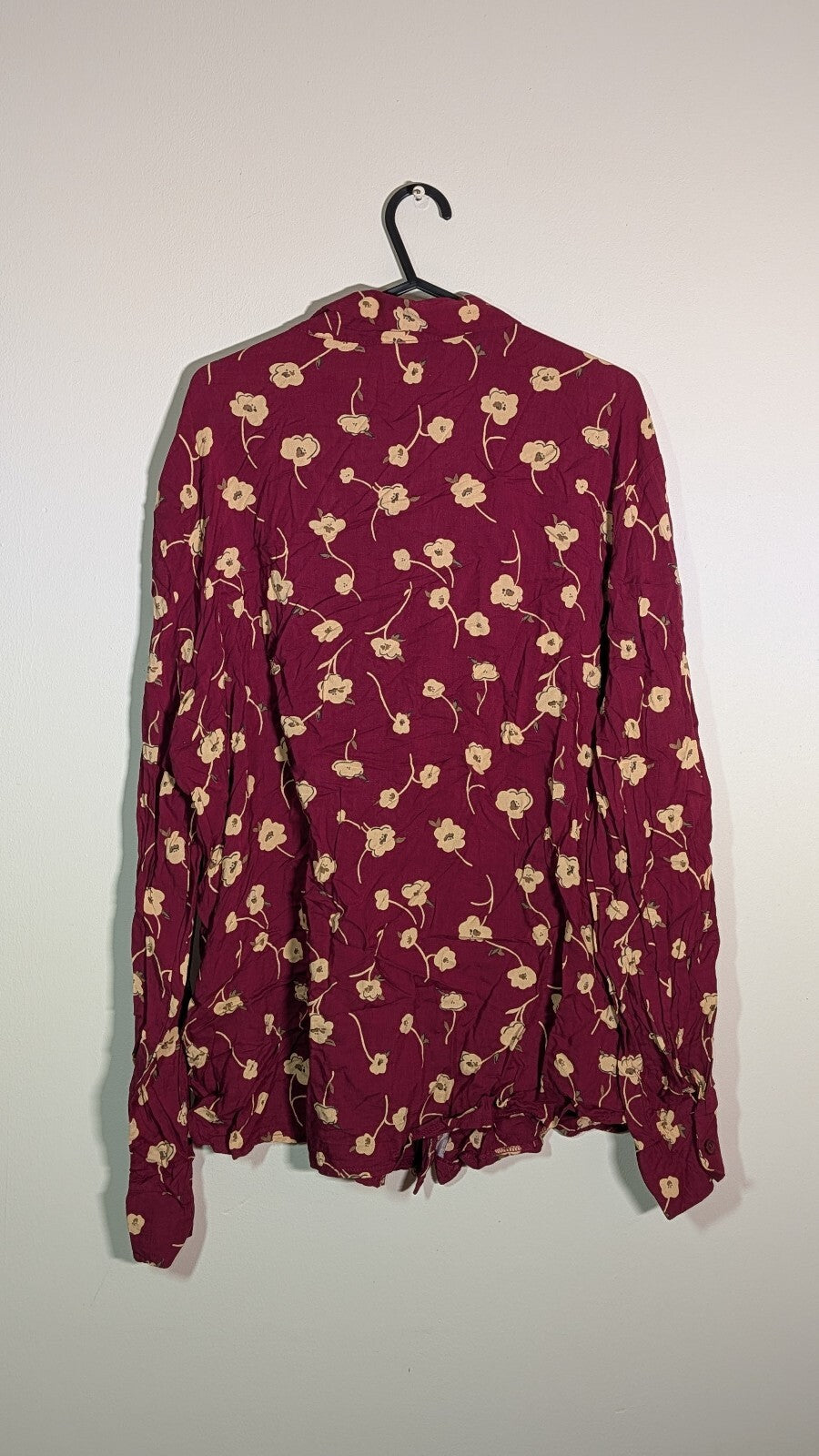 Classic Plus Women's Floral Shirt - Burgundy - Size 20