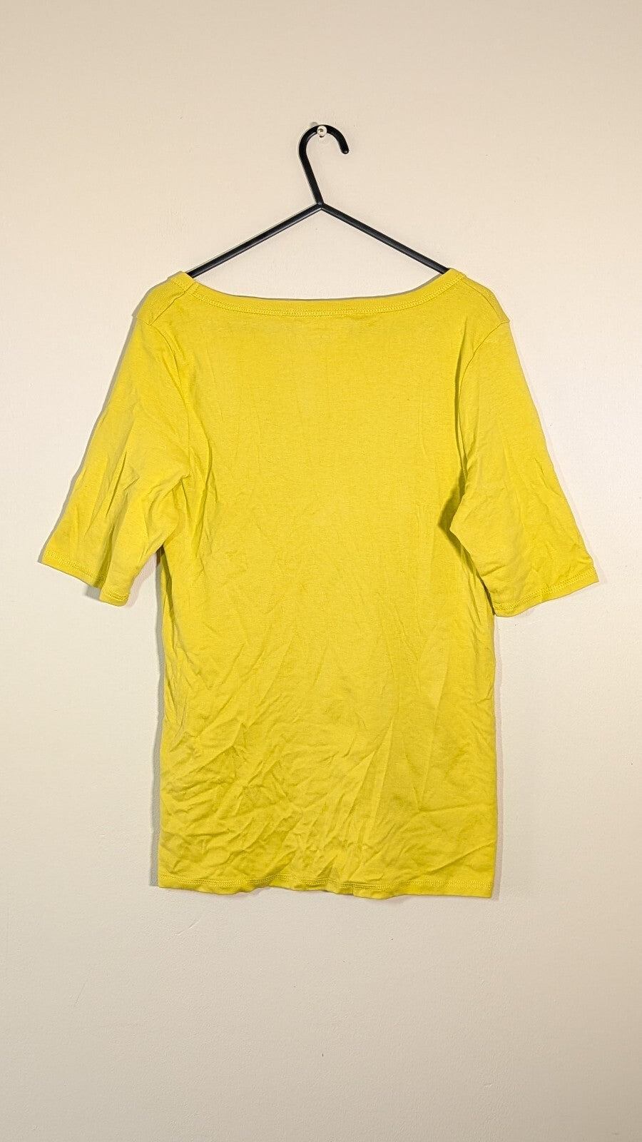 M&S Women's T Shirt - Yellow - Size 14