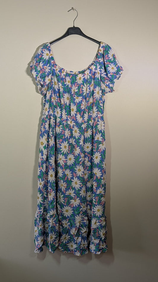 Papaya Women's Floral Dress - Blue - Size 18