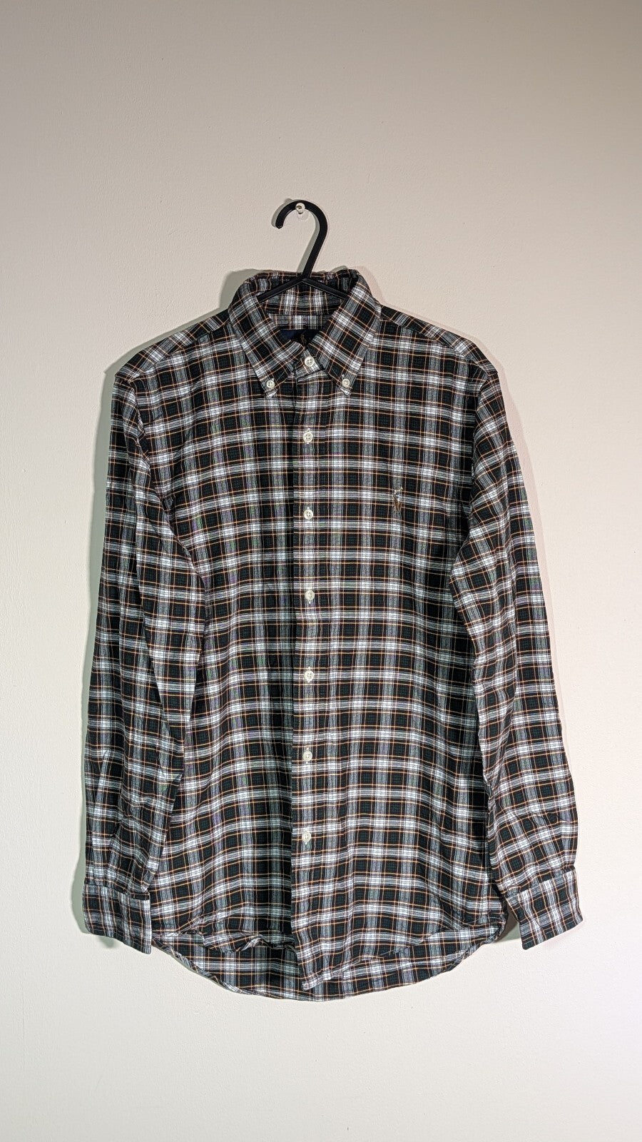 Ralph Lauren Men's Classic Fit Check Shirt - Green - Size XS