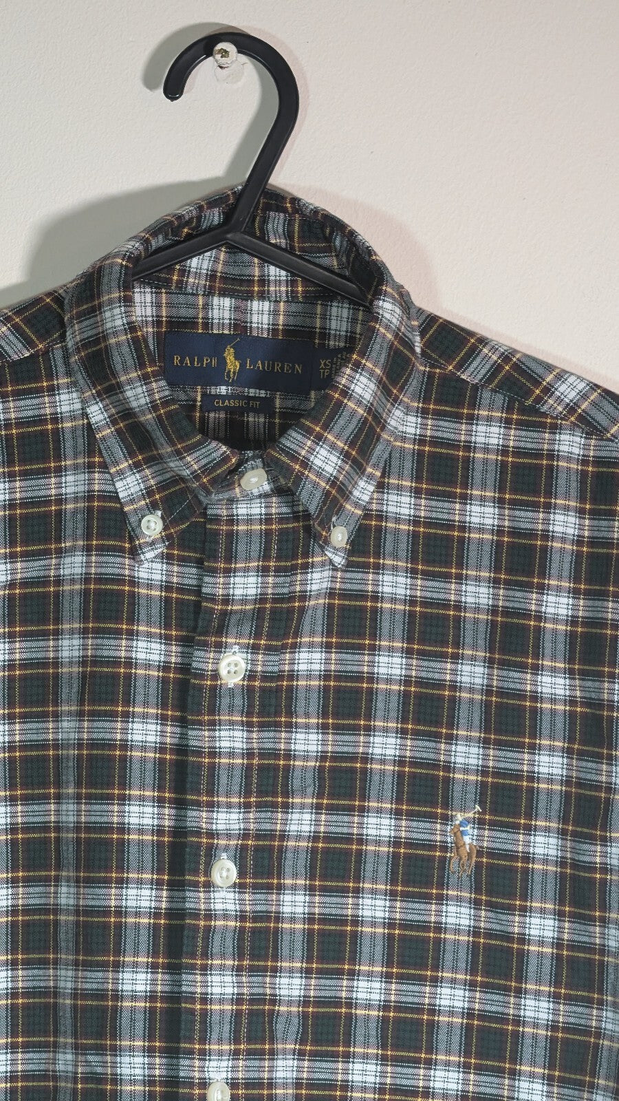 Ralph Lauren Men's Classic Fit Check Shirt - Green - Size XS
