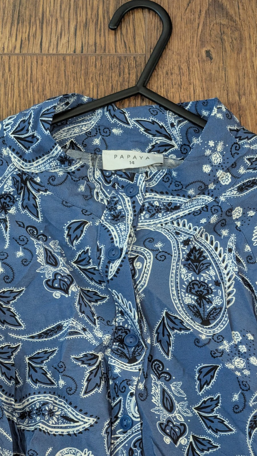 Papaya Women's Floral Dress - Blue - Size 14