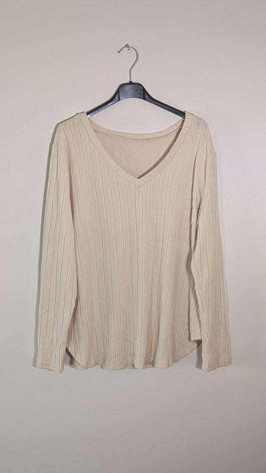 Shein Women's T Shirt - Beige - Size 1XL