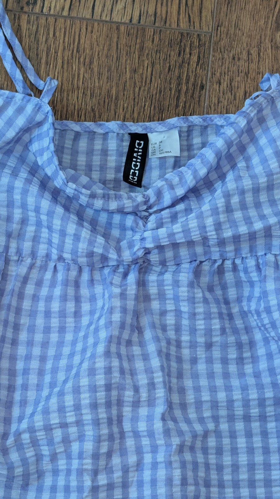 H&M Women's Check Dress - Purple - Size 10