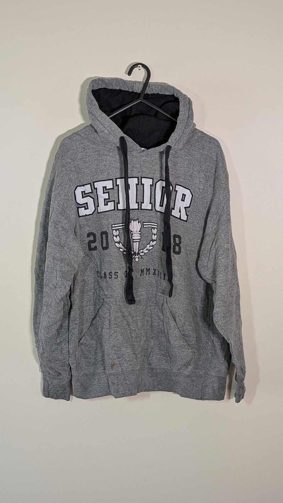 Jostens Men's College Hoodie Sweatshirt - Grey - Size Medium