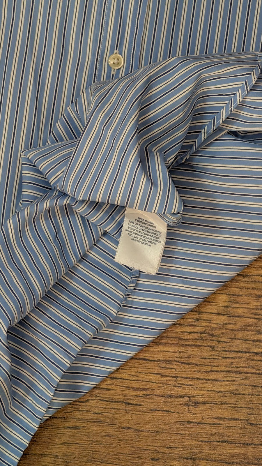 Ralph Lauren Men's Slim Fit Striped Shirt - Blue - Size XXL
